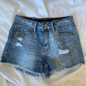 AEROPOSTALE high waisted denim shorts size 00